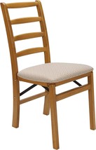 Stakmore Set Of 2 Shaker Ladderback Folding Chairs In Oak. - £116.63 GBP