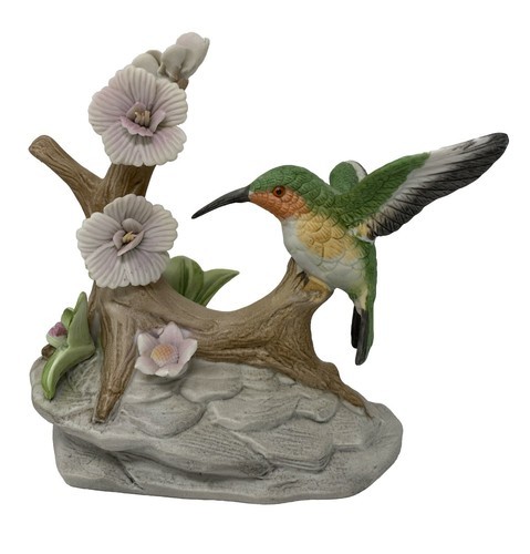 MIC Porcelain Hummingbird Figurine Taiwan - $14.24