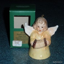1979 GOEBEL Annual Yellow Angel Bell Christmas Ornament with Accordion W... - $9.69