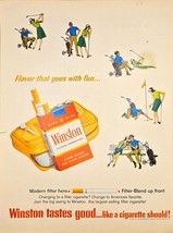 WINSTON TASTE GOOD - Cigarettes - Filtered - Golf - Modern  - 1964 Print Ad - $11.28 CAD