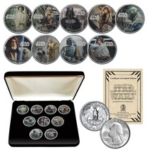 STAR WARS Genuine 1980 Washington Quarter 9-Coin Set w/BOX - OFFICIALLY ... - £51.38 GBP