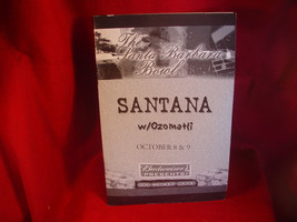 Santana Santa Barbara Bowl Oct 2002 concert booklet - £24.94 GBP