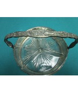 Antique Barbour 3206 Silver Plate Basket Glass Insert Dish Repousse Dutc... - £99.16 GBP