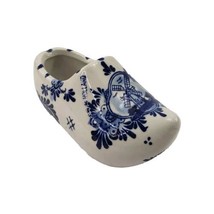 Vintage Delft Blue Holland Dutch Hand Painted Windmill Ceramic 6&quot; Clog - £6.99 GBP