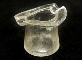 Frosted Top Hat Glass 2-Rest Ashtray, Toothpick Holder, Vintage, TPK-467 - $19.55