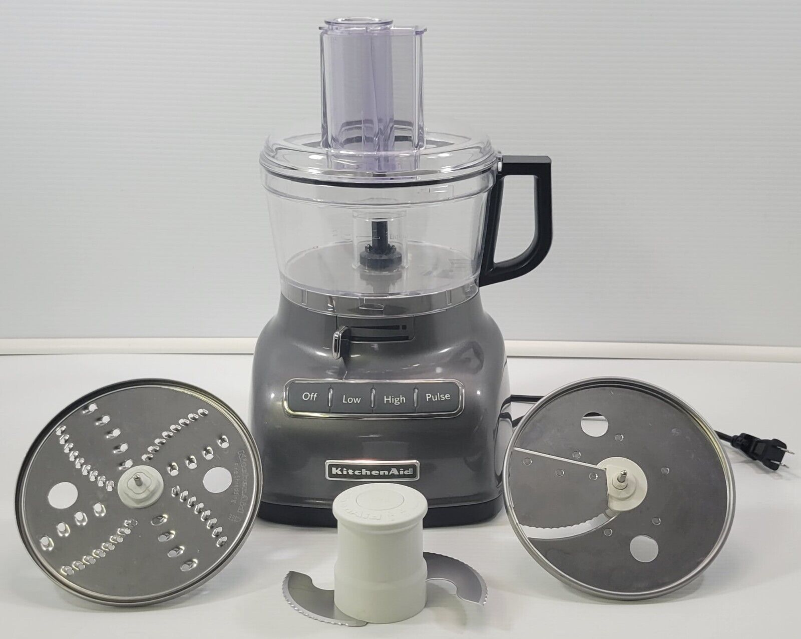 *B) KitchenAid KFP0722QG  ExactSlice 7-Cup Food Processor - Liquid Graphite - $54.44