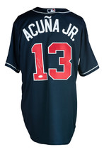 Ronald Acuna Jr. Signed Atlanta Braves Blue Nike Baseball Jersey JSA ITP - £275.65 GBP