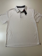 2XL Under Armour Loose Athletic Tech Polo Shirt Men White Golf Short Sleeve Soft - £20.91 GBP