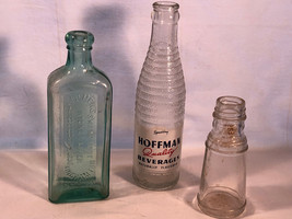 3 Vintage Collector Bottles Hoffman Soda E.R. Durkee Dr Kilmers Swamp Root - £16.02 GBP