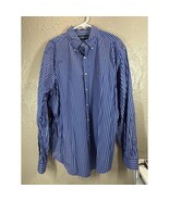 Polo Ralph Lauren Shirt Men&#39;s Striped Classic Fit Dress Button Up Blue S... - $25.00