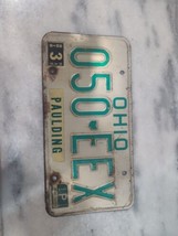 Vintage Ohio Automobile License Plate 050 EEX Paulding County Expired - $11.88