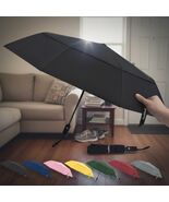 Travel Umbrella Compact 42/45 Inches Air Vent Double Canopy Windproof Au... - $315.55 MXN