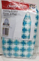 Cushioned Ironing Board Cotton Cover &amp;Pad(for54&quot; boards)DESIGNED CIRCLES... - $15.83