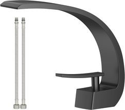 Bathroom Sink Faucet Modern Single Hole 1-Handle Faucet, Matte Black Sol... - $41.99