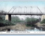 Neosho River Bridge Council Grove Kansas KS 1908 UDB Postcard P14 - $10.84