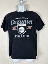 Caribbean Side Men Size M Black Original Cozumel Shark T Shirt Short Sleeve - $11.30