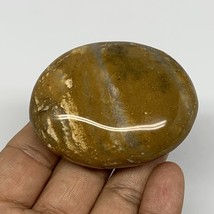 99g, 2.4&quot;x1.9&quot;x0.9&quot;, Yellow Ocean Jasper Palm-Stone @Madagascar, B18121 - £6.26 GBP