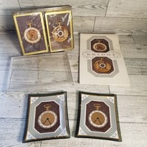 Vintage Stancraft Bridge Set Cards Scorepad 2 Glass Ashtrays Pocket Watch MCM - £14.54 GBP