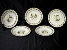 Vintage ROYAL WORCESTER Dessert Plates ENGADINE Bone China England - Set... - $42.19 CAD