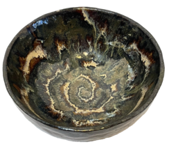 Vintage Decorative Handmade Pottery Bowl Artist Signed EKE 75 5.5 in Diameter - £13.78 GBP