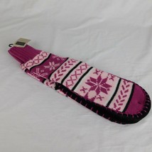 Slippers with Grippers Pink Winter Knit Socks Women Size S-M Covington NWT Sears - £7.29 GBP