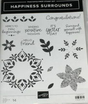 Stampin Up Happiness Surrounds Photopolymer Stamp Set 14 Words Congratulations - £15.72 GBP