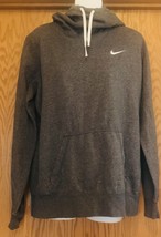 Vintage Nike Logo Gray Hooded Girls Hooded Sweatshirt Hoodie Size L Pullover - £17.20 GBP