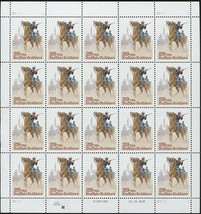 Buffalo Soldiers - Negro Calvary Sheet of Twenty 29 Cent Stamps Scott 2818 - $15.95