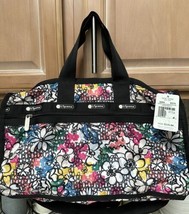 LeSportsac CANDACE CLASSIC WEEKEND DUFFLE BAG ROVING FLORAL  MULTI COLO ... - £50.36 GBP