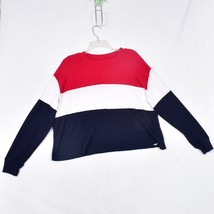 Hollister Women&#39;s Thermal Blouse Red White Blue Size Medium - £11.21 GBP