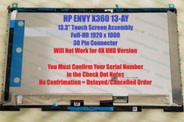 13.3&quot; HP Envy 13-ay0055cl 13-ay Touch Screen LCD LED Assembly Bezel - £104.19 GBP