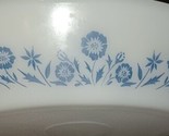 Vintage Glasbake - Blue Flowers Divided Casserole Dish -Jeannette 12x8.5&quot; - £13.24 GBP
