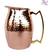 Copper Jug hammered Ayurveda Benefit yoga Healing Home kitchen   - £56.22 GBP