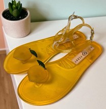 Katy Perry The Geli Sandal Flats PEACH Orange/Yellow Size 9 Jelly Thong ... - $27.71