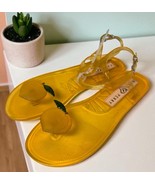 Katy Perry The Geli Sandal Flats PEACH Orange/Yellow Size 9 Jelly Thong ... - $27.71