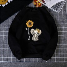 3XL Harajuku Spring Autumn Sweatshirts Hoodies Women Flower Printed Loose Sweats - £72.46 GBP