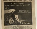 Contact Vintage Tv Print Ad Jodie Foster Matthew McConaughey TV1 - £4.68 GBP