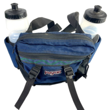 JanSport Vtg Tribal Stripe Hiker Waist Fanny Pack Bum Bag Yosemite Water Bottles - £44.68 GBP