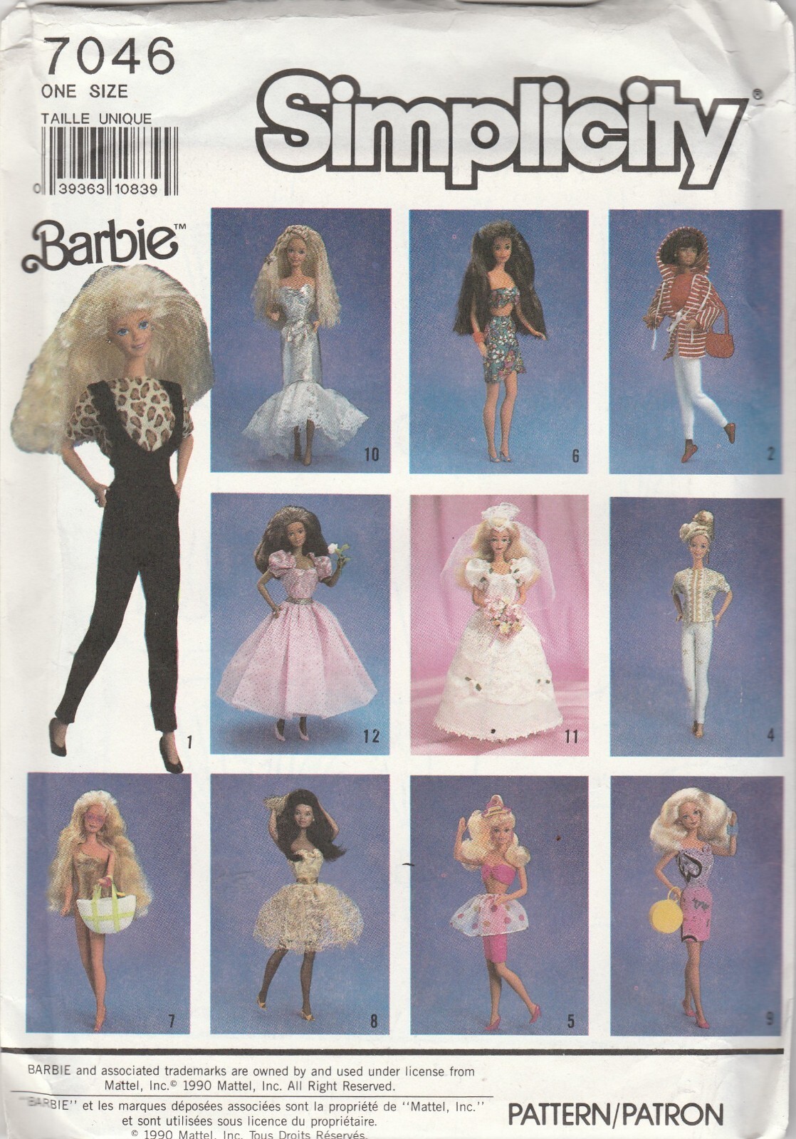 Barbie Patterns by Simplicity Lot of 3 ( wedding, swimsuits, ballgown, tuxedo) Item image 4