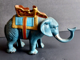 Vintage Cast Iron ELEPHANT Hubley Type Howdah Mechanical Bank Painted WORKS - £58.33 GBP