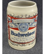 Vintage Anheuser Busch Budweiser Label Stein Beer Ceramarte Mug  - £11.83 GBP
