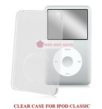 Clear Hard Front Cover Case skin for ipod Classic 5 5th gen A1136 30GB 60GB 80GB - £18.60 GBP