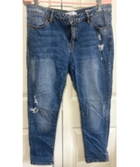 Kenneth Cole 12 Women&#39;s Distressed Blue Jeans - $366.06 MXN