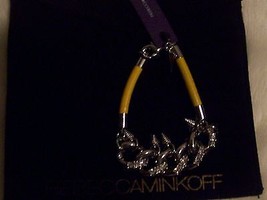 Rebecca Minkoff Pave Chain Link &amp; Rubber Bracelet  $118 NEW - £39.53 GBP