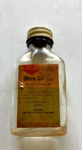 Vintage empty small medicinal olive oil sweet oil glass bottle apothecary - £15.16 GBP