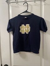 Adidas Boys Short Sleeve T-Shirt Notre Dame Size M Blue - $24.25