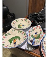 LOT 3 Vintage OLD Blue Ridge Southern Potteries Plate French Peasant Pat... - $1,464.09 MXN