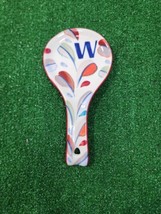 Anthropologie Tivoli Hand Painted Monogrammed &quot;W&quot; Spoon Rest - £14.76 GBP