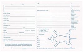 MPP White Klip Kards Dog Grooming Kennel Card Diagram Info Checklist 5 x 8 100 C - £25.73 GBP+