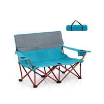 Oversized Camping Chair Folding Loveseat Camping Couch with Cup Holders & Thick  - €119,83 EUR